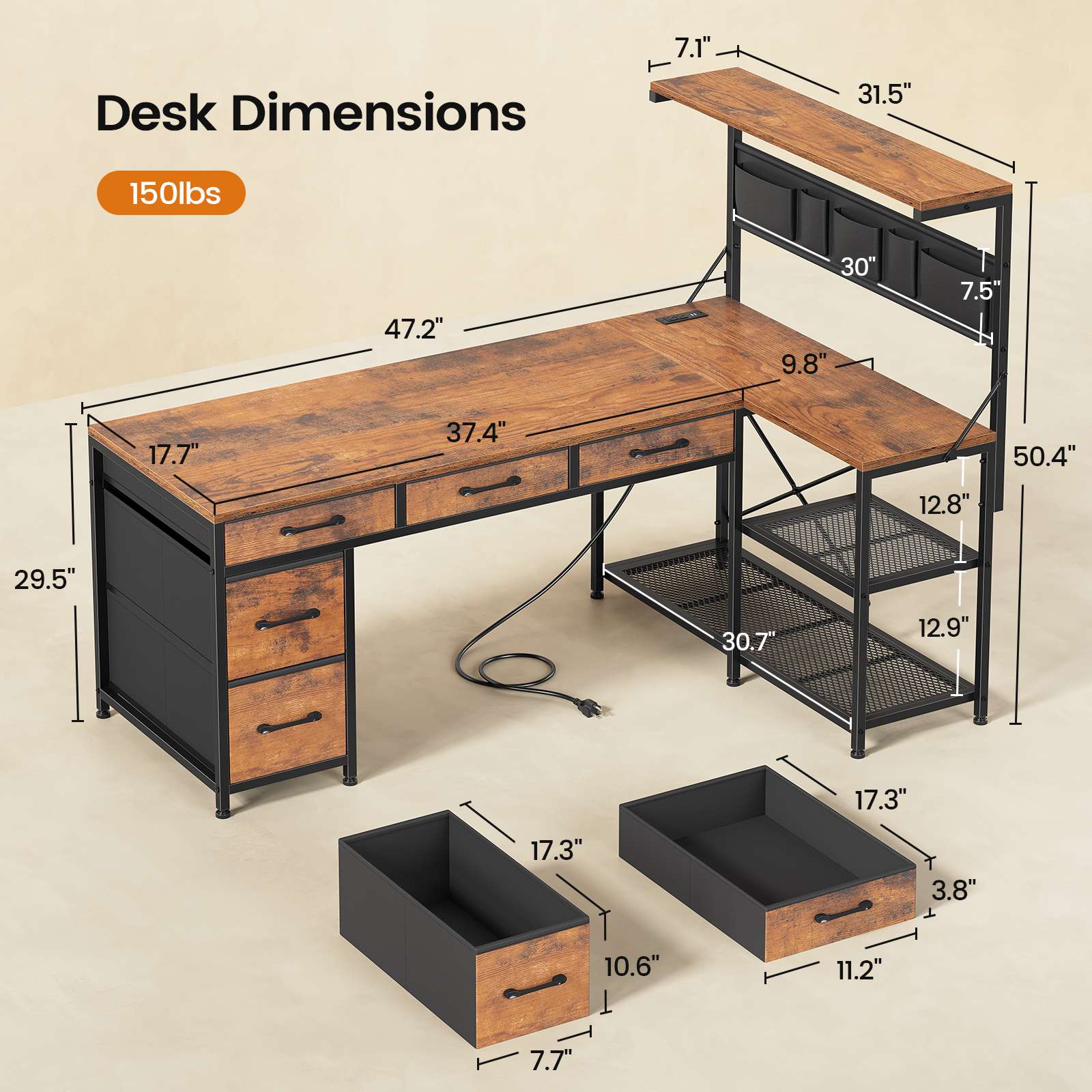 2 person desk